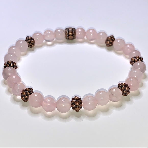 Rose Quartz “Love” Bracelet 7” - Picture 1 of 2